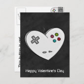 Gamer Love Controller Hart Valentijn Feestdagenkaart (Voorkant / Achterkant)