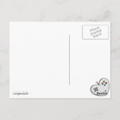 Gamer Love Controller Heart Briefkaart (Achterkant)