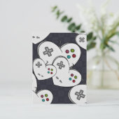 Gamer Love Controller Heart Briefkaart (Staand voorkant)