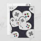 Gamer Love Controller Heart Briefkaart (Voorkant / Achterkant)