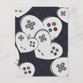 Gamer Love Controller Heart Briefkaart (Voorkant)