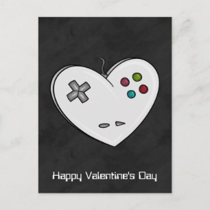 Gamer Love Controller Heart Valentijn Feestdagenkaart