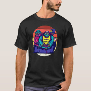 Gamer Luiaard En Schildpad Spelen Videogames Gamen T-shirt