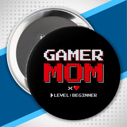 Gamer Ma New Moeder First Baby kondiging Ronde Button 4,0 Cm