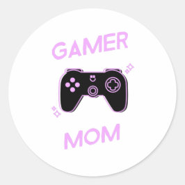 Gamer Mam - Moms die van videogames houden Ronde Sticker
