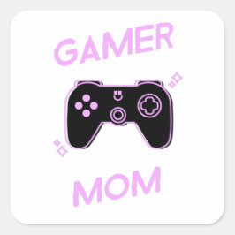 Gamer Mam - Moms die van videogames houden Vierkante Sticker