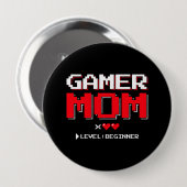 Gamer Mam Nieuwe Moeder van Tweelingen Babies Aank Ronde Button 4,0 Cm (Voorkant /achterkant)