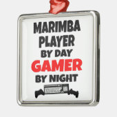 Gamer Marimba Player Metalen Ornament (Links)