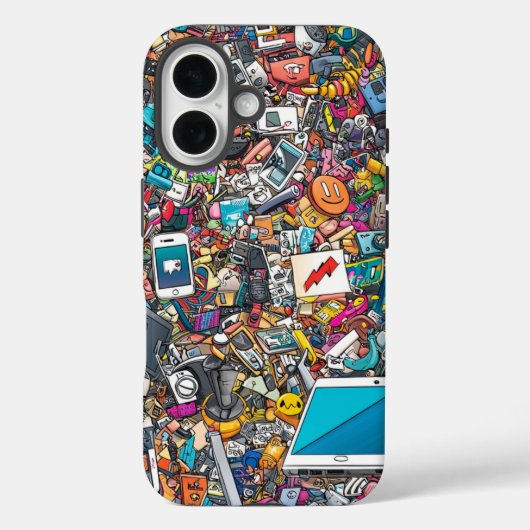 Gamer Mayhem Urban Street Art Phone Case (Achterkant)