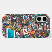 Gamer Mayhem Urban Street Art Phone Case (Achterkant (horizontaal))