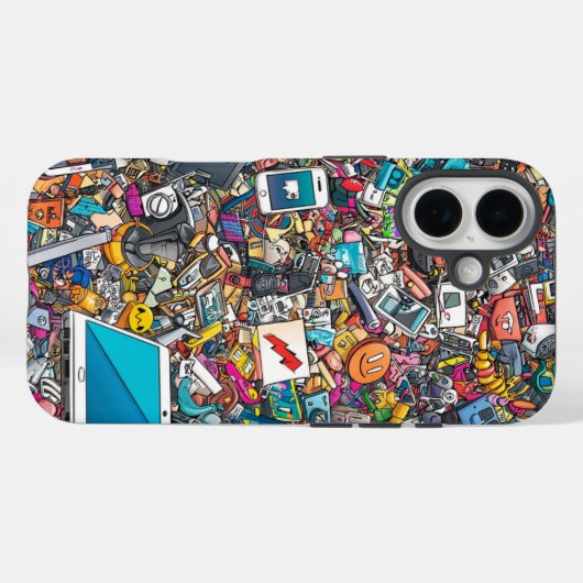 Gamer Mayhem Urban Street Art Phone Case (Achterkant (horizontaal))