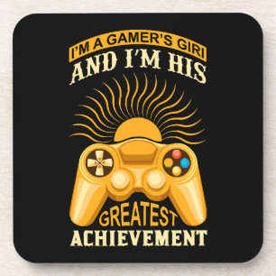 Gamer meisje bier onderzetter