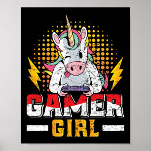 Gamer Meisje Gokken Vrouwen Gaming Meisjes Videoga Poster
