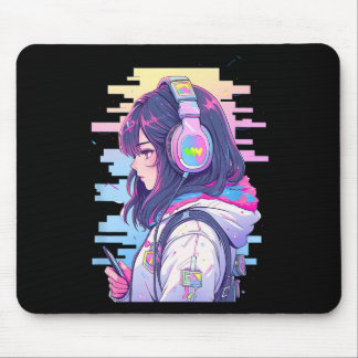 Gamer Meisje Grappige Pastel Japan Anime Streamer  Muismat