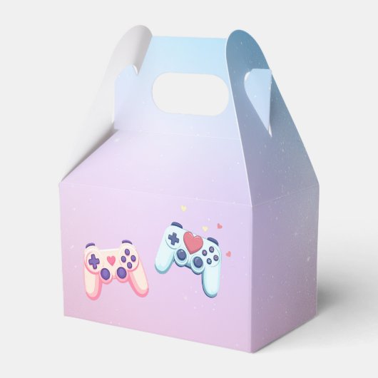Gamer Meisje Kleurrijke Roze Videogame Verjaardag Bedankdoosjes (Achterkant)