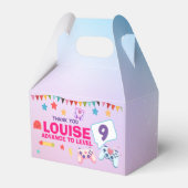 Gamer Meisje Kleurrijke Roze Videogame Verjaardag Bedankdoosjes (Voorkant Zijde)