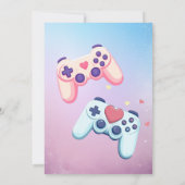 Gamer Meisje Kleurrijke Roze Videogame Verjaardag Kaart (Achterkant)
