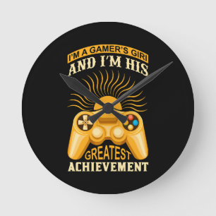 Gamer meisje ronde klok