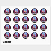 gamer meisje ronde sticker (Vel)