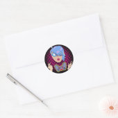 gamer meisje ronde sticker (Envelop)