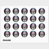 gamer meisje ronde sticker (Vel)