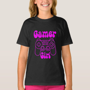 Gamer meisje video gaming grappig t-shirt
