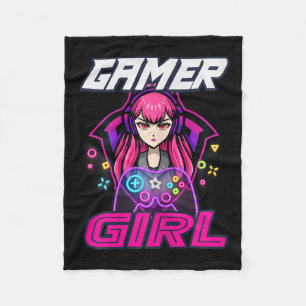 Gamer Meisje Videogame Vrouwen Gaming Liefhebber S Fleece Deken