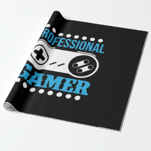 Gamer met cadeau voor professionele gamer cadeaupapier