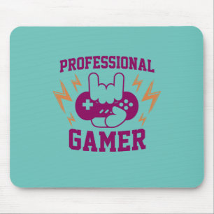 Gamer met cadeau voor professionele gamers muismat