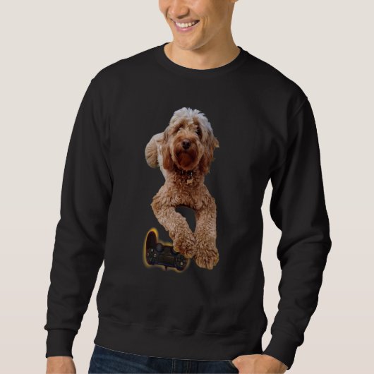Gamer met Cavapoo Puppy Dog Trui (Voorkant)