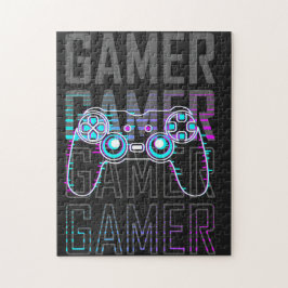 Gamer met controller legpuzzel