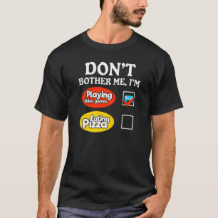 Gamer met games en Pizza Video Games T-shirt