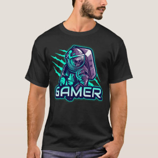 Gamer met ondode astronaut t-shirt