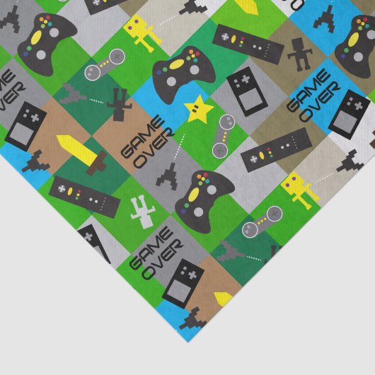 Gamer met videogame Truck Tissuepapier (Detail)