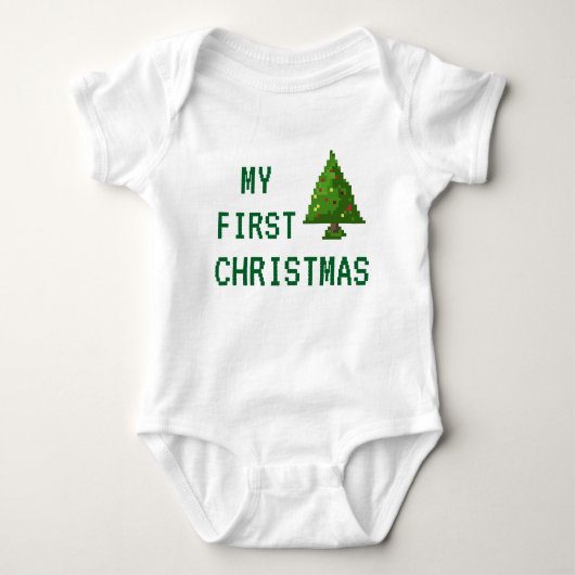 Gamer Mijn eerste kerstpixel Bodysuit Baby (Voorkant)