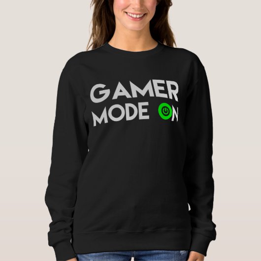 Gamer Mode on Clothes heartbeat play video Games c Trui (Voorkant)