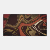 Gamer Modern Abstract Retro Wave Zwart Bureaumat (Voorkant)