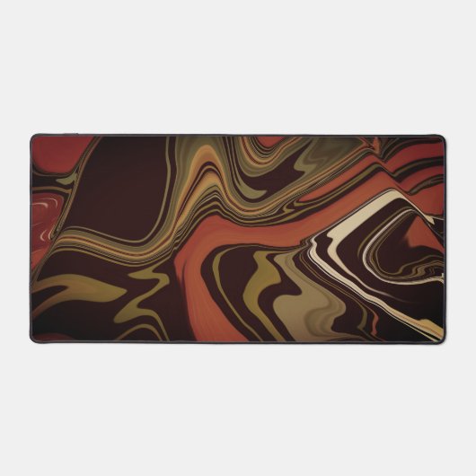 Gamer Modern Abstract Retro Wave Zwart Bureaumat (Voorkant)