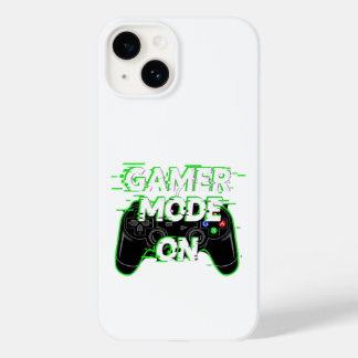 Gamer Modus AAN – Neon Glitch Gaming T-Shirt Ontwe Case-Mate iPhone 14 Hoesje
