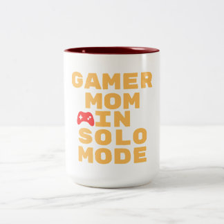 Gamer Moeder Solo Modus Gaming Design Tweekleurige Koffiemok