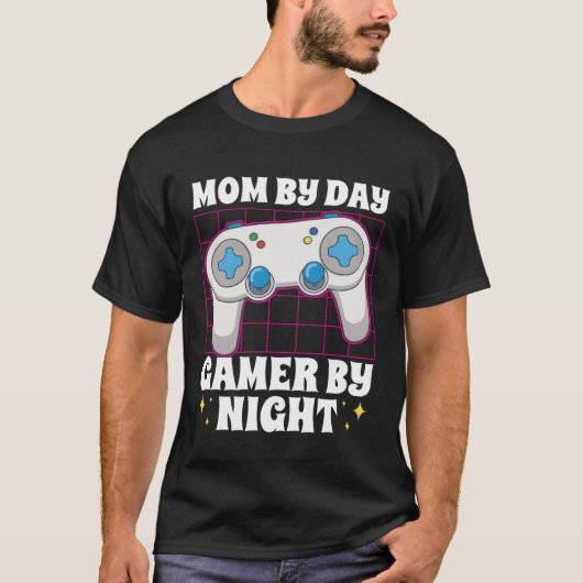 Gamer Mom Motherhood Joystick Controller Video Gam T-shirt (Voorkant)