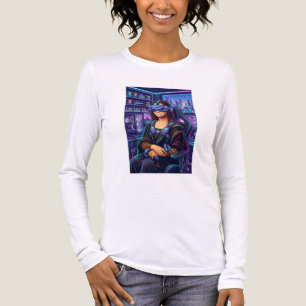Gamer Mona Lisa VR-hoofdtelefoon Funny Cyberpunk A Tri-Blend Shirt