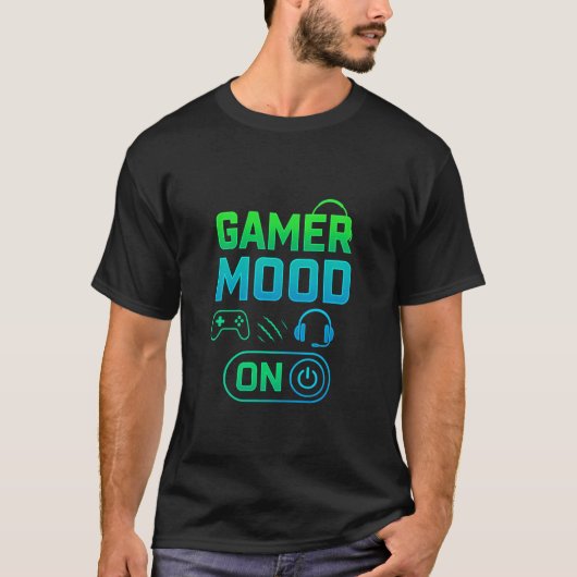 Gamer Moon aan T-shirt (Voorkant)