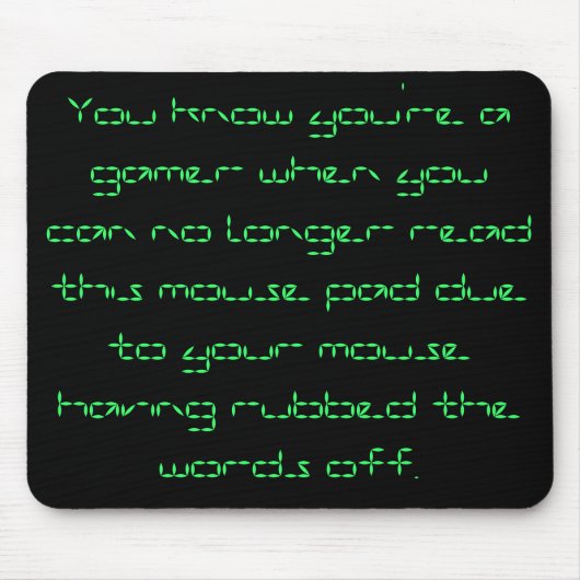 Gamer Mousepad Muismat (Voorkant)