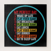 Gamer My Perfect Day Play Video Games Legpuzzel (Verticaal)