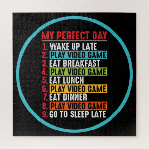 Gamer My Perfect Day Play Video Games Legpuzzel