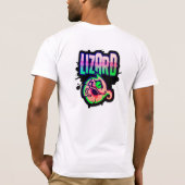 Gamer Neon Limoen Lizard Splash T-shirt (Achterkant)