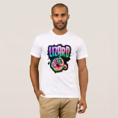 Gamer Neon Limoen Lizard Splash T-shirt (Voorkant volledig)