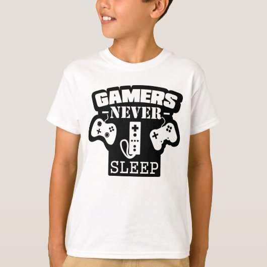 Gamer Never Sleep - Grappig Gaming T-shirt voor Tr (Voorkant)