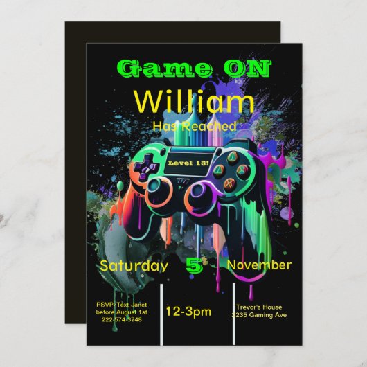 Gamer, Next Level, Speler 1, 13e videogame Kaart (Voorkant / Achterkant)
